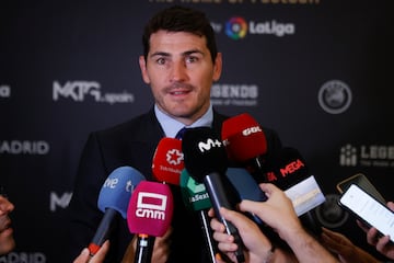 El exfutbolista Iker Casillas, durante la presentación del museo "Legends', que se podrá visitar en Madrid, en un edificio de la Puerta del Sol de 4.200 metros cuadrados y siete pisos.
