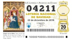 04211, tercer premio del sorteo de la Lotería de Navidad 2018