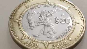 Ganarás más de 50 mil pesos si tienes esta rara moneda mexicana de 20 pesos
