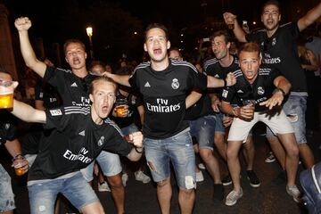 Los aficionados del Real Madrid celebraron título en La Cibeles.