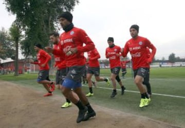 La Roja retomó las prácticas en Juan Pinto Durán.