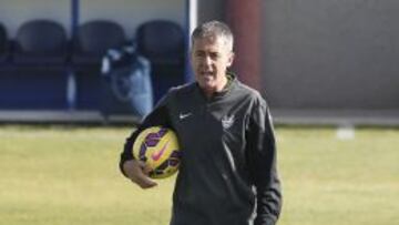 Lucas Alcaraz, en un entrenamiento