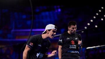 Juan Lebrón y Martín Di Nenno celebran un punto.