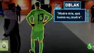 A diferencia de Benzema, oigan a Oblak y Saúl hablando de João Félix en el descanso