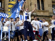 El entrenador de la Real Sociedad se ha convertido en una estrella en la ciudad del norte del País Vasco después de ganar la final de la Copa del Rey.