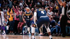 Feb 13, 2019; Denver, CO, USA; Denver Nuggets fans react after guard Isaiah Thomas (0) scores a three point basket in the third quarter against the Sacramento Kings at the Pepsi Center. Mandatory Credit: Isaiah J. Downing-USA TODAY Sports