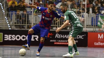 Adolfo, durante un partido del Barcelona de Fútbol Sala