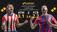 Atlético de Madrid vs. FC Barcelona: horario, dónde ver, pronósticos y clasificación