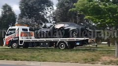 Así quedó el auto de Kyrgios tras choque con poste de luz