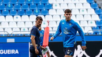 Rubén de la Barrera con el Deportivo.