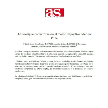 AS se transforma en líder de audiencia deportiva en Chile