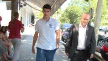 Morata, en las oficinas del Bernabéu.