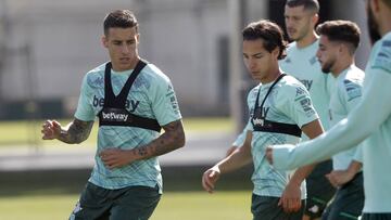 Tello, en un entrenamiento. 