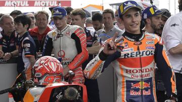 Marc M&aacute;rquez tras su pole en Argentina.