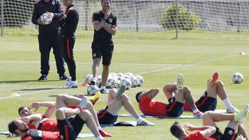 Simeone ensaya con su medular: Saúl, Gabi, Augusto y Koke