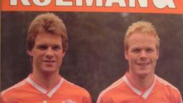 Erwin y Ronald Koeman, con la camiseta de Países Bajos.