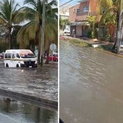Fuertes lluvias inundan calles en Cancún: activan el operativo tormenta