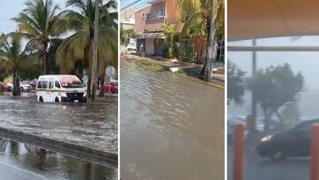 Fuertes lluvias inundan calles en Cancún: activan el operativo tormenta