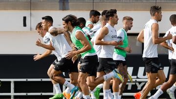 Cavani, en una imagen de archivo de entrenamiento.