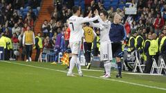 Cristiano y Sarabia, el d&iacute;a del debut con el Real Madrid del segundo.