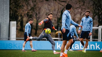 Último entrenamiento de 2025 de la Real Sociedad en Zubieta.