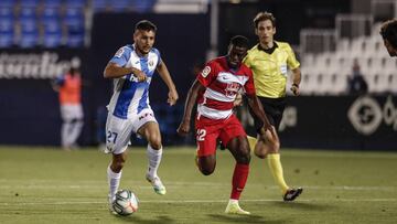 Oscar Rodriguez (CD Leganes) in action during the match La Liga match between CD Leganes vs Granada CF at the Municipal de Butarque stadium in Madrid, Spain, June 22, 2020 .
