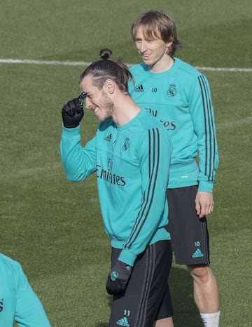 El ojo de Cristiano protagonista en el entrenamiento del Madrid