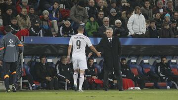 Ancelotti y Benzema, en la primera etapa del italiano en el Real Madrid. 