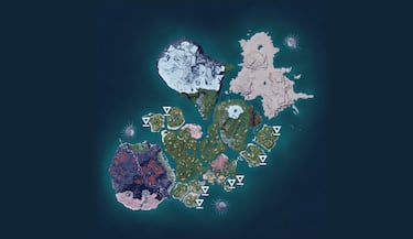 Mapa interactivo de Palword: dónde están las estatuas, torres, mazmorras, cofres y más