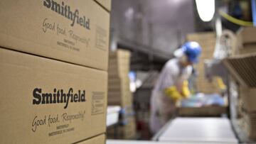 Fotografía de las instalaciones de Smithfield Foods, vía Getty Images, 2020.