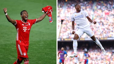 El defensa austriaco no llegó a un acuerdo para renovar con el club bávaro y el Real Madrid se hizo con sus servicios. Alaba, en su primera temporada, fue indiscutible en el equipo que consiguió los títulos de LaLiga y la Champions League.