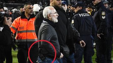 PAOK-AEK: Greek league game halted as gun-toting owner leads protests over disallowed goal