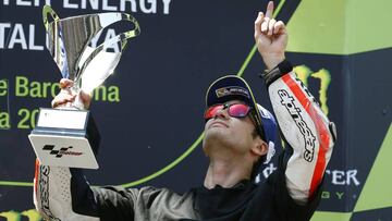 Dani Pedrosa, en el podio.