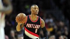 Damian Lillard, durante un partido esta temporada con los Blazers.