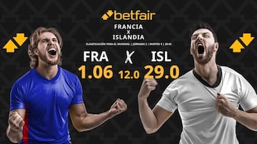 Francia vs. Islandia: horario, dónde ver, pronósticos y clasificación