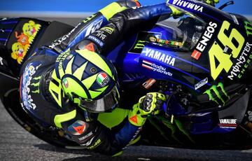 Valentino Rossi con la Yamaha en Tailandia 2019.