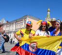 Los colombianos tiñen de amarillo la Plaza Roja de Moscú
