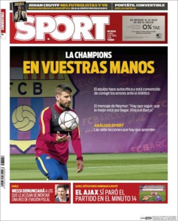 Portadas de la prensa mundial