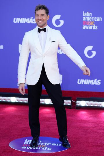 El cantante espa?ol, David Bisbal, durante la alfombra roja de los Latin American Music Awards 2023.