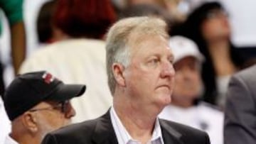 Larry Bird, durante un partido de la final del Este entre los Pacers y los Heat.