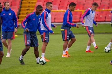 Colombia entrenó con 22 jugadores, Cristian Borja fue la única ausencia por una faringoamigdalitis.