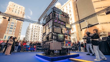 El monumento Domino´s Tribute rindió homenaje al gaming en pleno corazón de Madrid