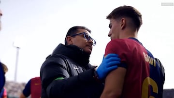 Gavi, durante el chequeo tras el golpe en la cabeza: “No tengo ni p*** idea”