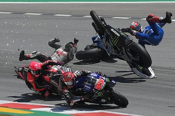 Las imágenes de la accidentada salida en Montmeló