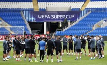 El Madrid ya entrena en Cardiff