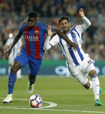 Umtiti y Carlos Vela.