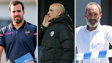 Andrés Tudela, Jesús Núñez y Javier Arregui, técnicos destituidos.