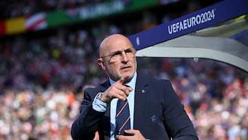 Luis de la Fuente, en el debut ante Croacia.