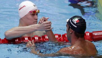 Sun Yang y Gregorio Paltrinieri.