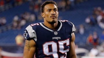 FOXBORO, MA - AUGUST 10: Derek Rivers #95 of the New England Patriots leaves the field after a preseason loss against the Jacksonville Jaguars at Gillette Stadium on August 10, 2017 in Foxboro, Massachusetts. Jim Rogash/Getty Images/AFP
== FOR NEWSPAPERS, INTERNET, TELCOS & TELEVISION USE ONLY ==